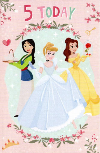 Picture of 5 TODAY BIRTHDAY CARD - DISNEY PRINCESSES